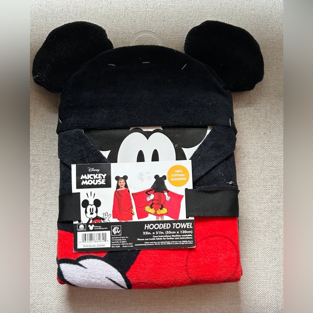 Disney Mickey Mouse Super Soft Bath Wrap with 3D Hood